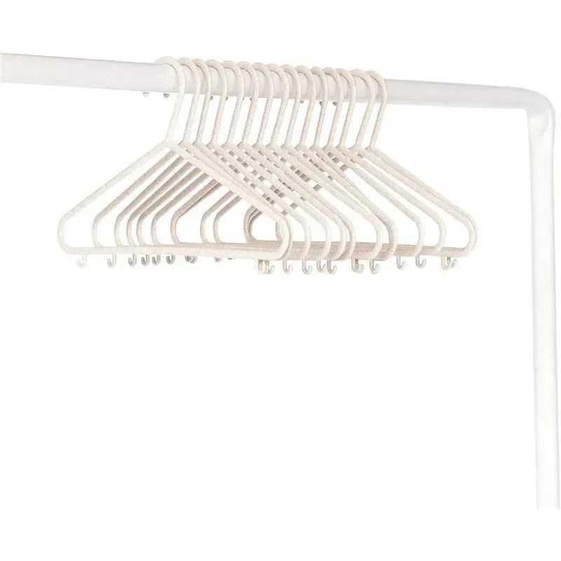 3 Sprouts - 15Pk Baby Wheat Straw Hangers, Speckled Cream