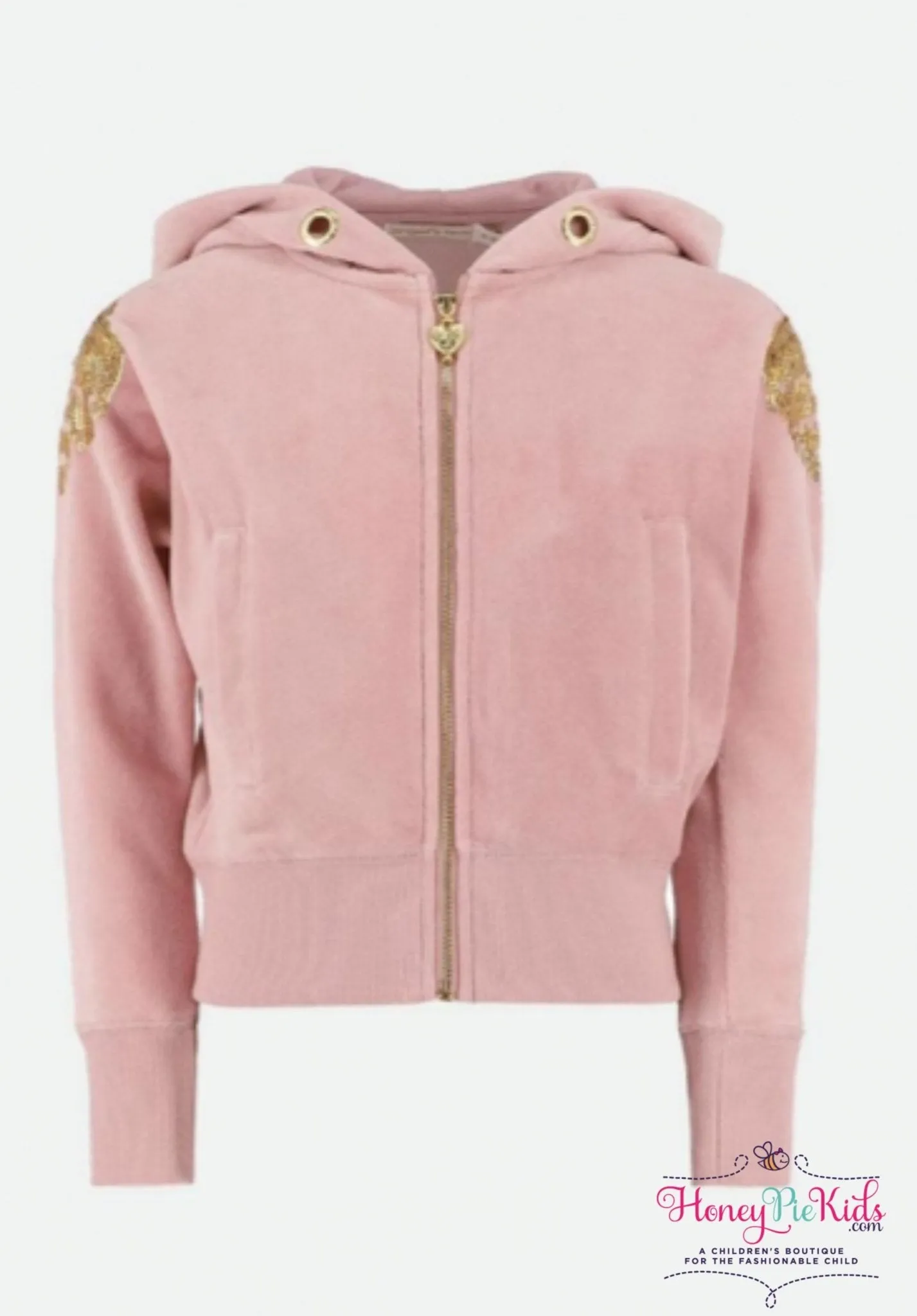 Angel's Face Girls Isla Hoodie In Tea Rose Color