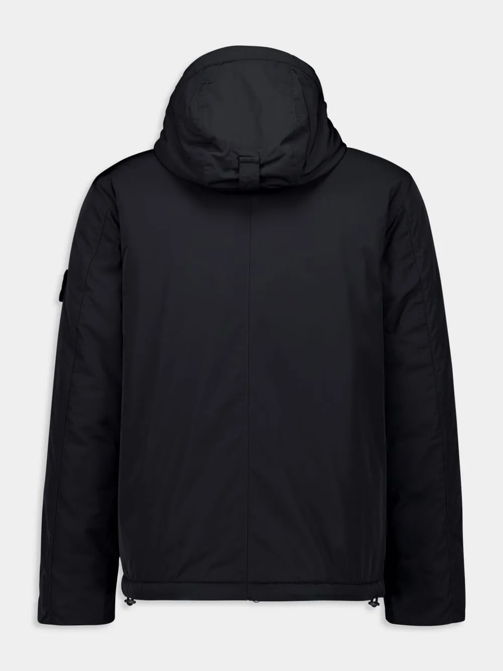 Black Hooded Jacket with Anti-Drop