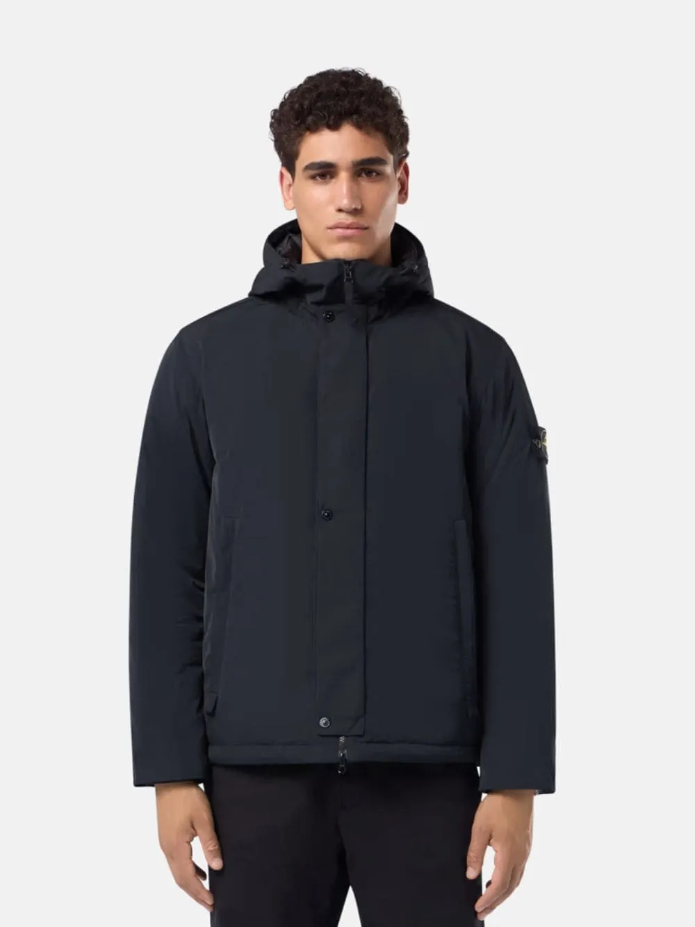 Black Hooded Jacket with Anti-Drop