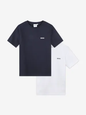 BOSS Boys Set Of 2 T-Shirts in Navy