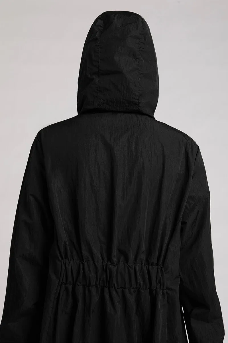 Convoy Zip Front Hooded Rain Jacket | Black