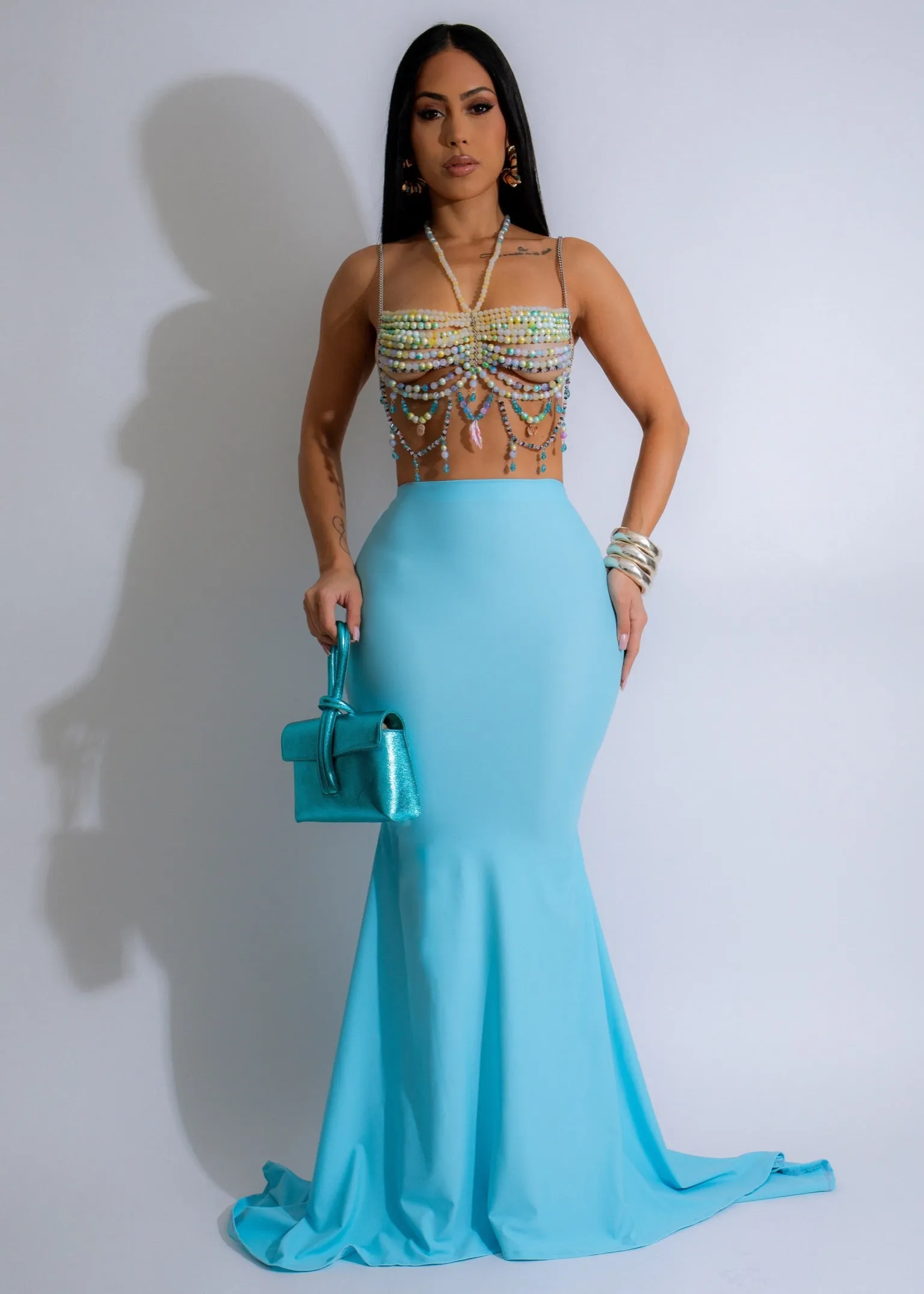 Diva Exclusive Mermaid Skirt Blue