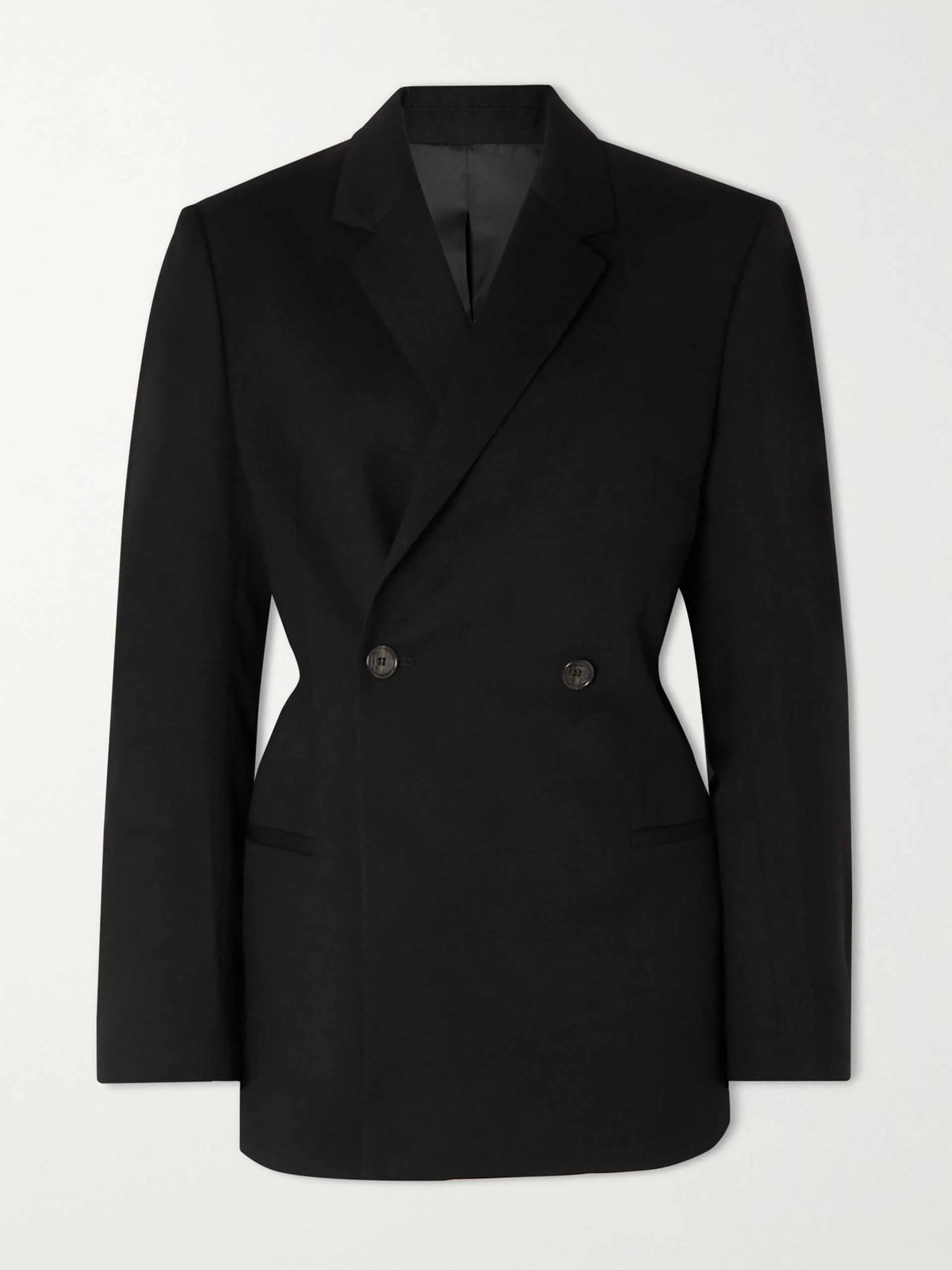 Double-breasted wool blazer