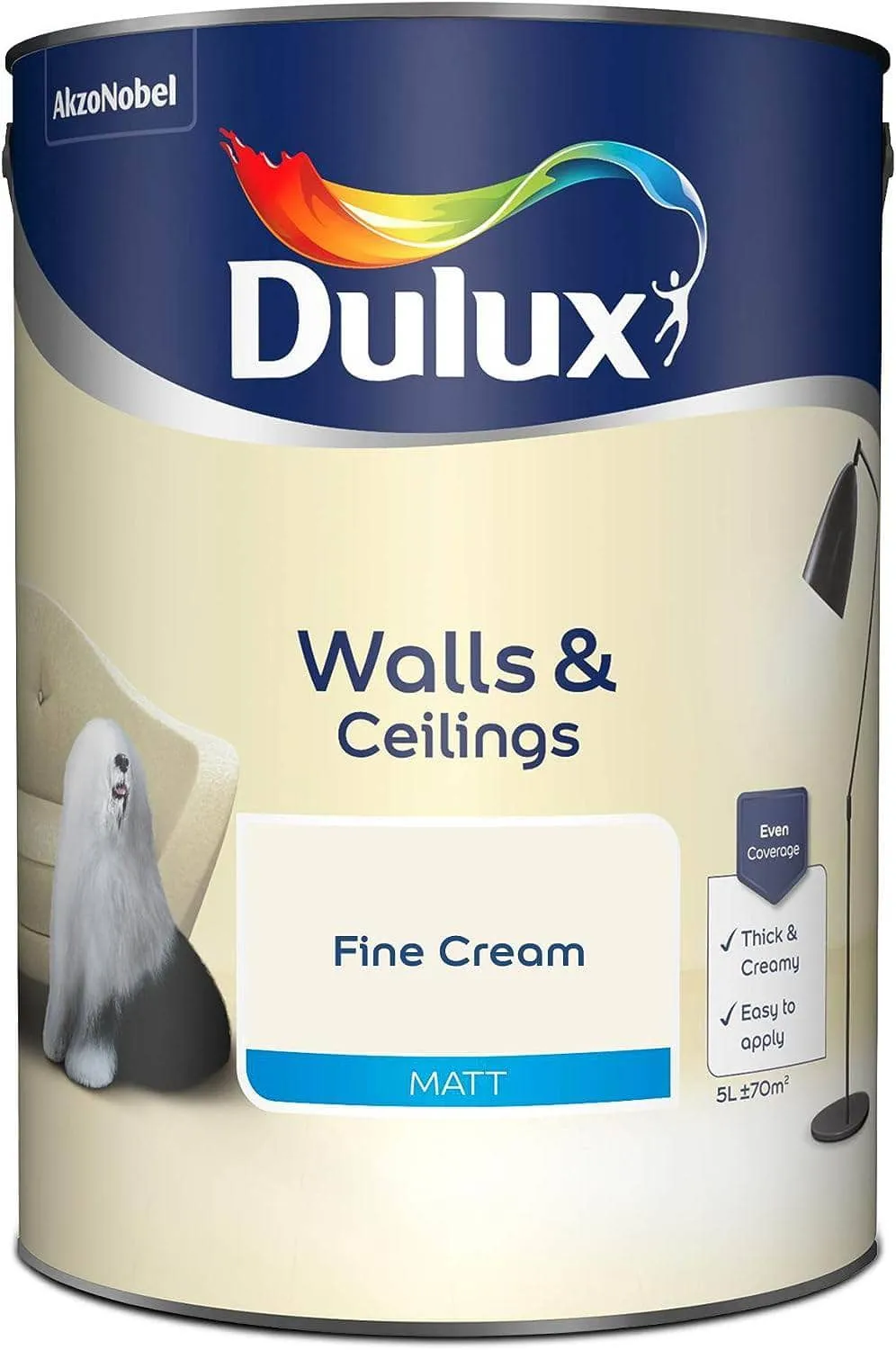 Dulux Matt Emulsion 5L - Fine Cream