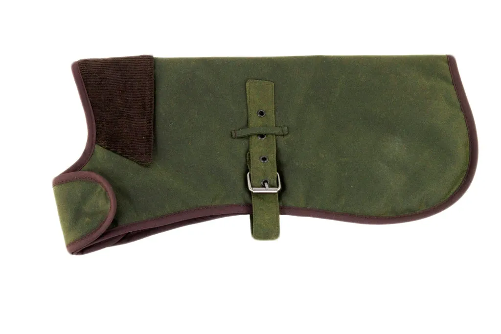 Earthbound 12" Waxed Dog Coat - Green