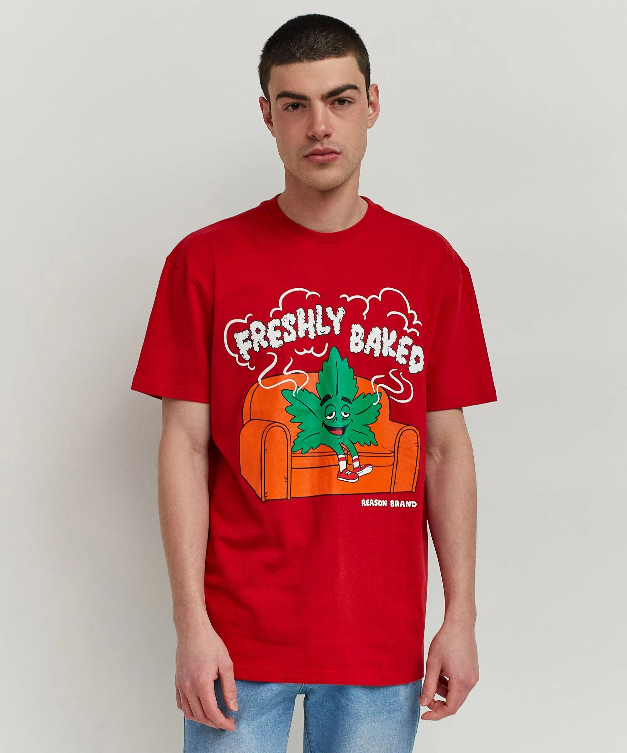 Freshly Baked Short Sleeve Graphic Print Tee - Red