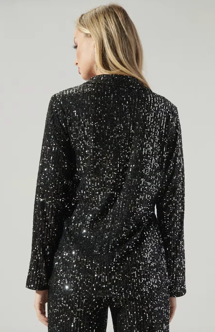 Friday Nights Sequin Tailored Blazer