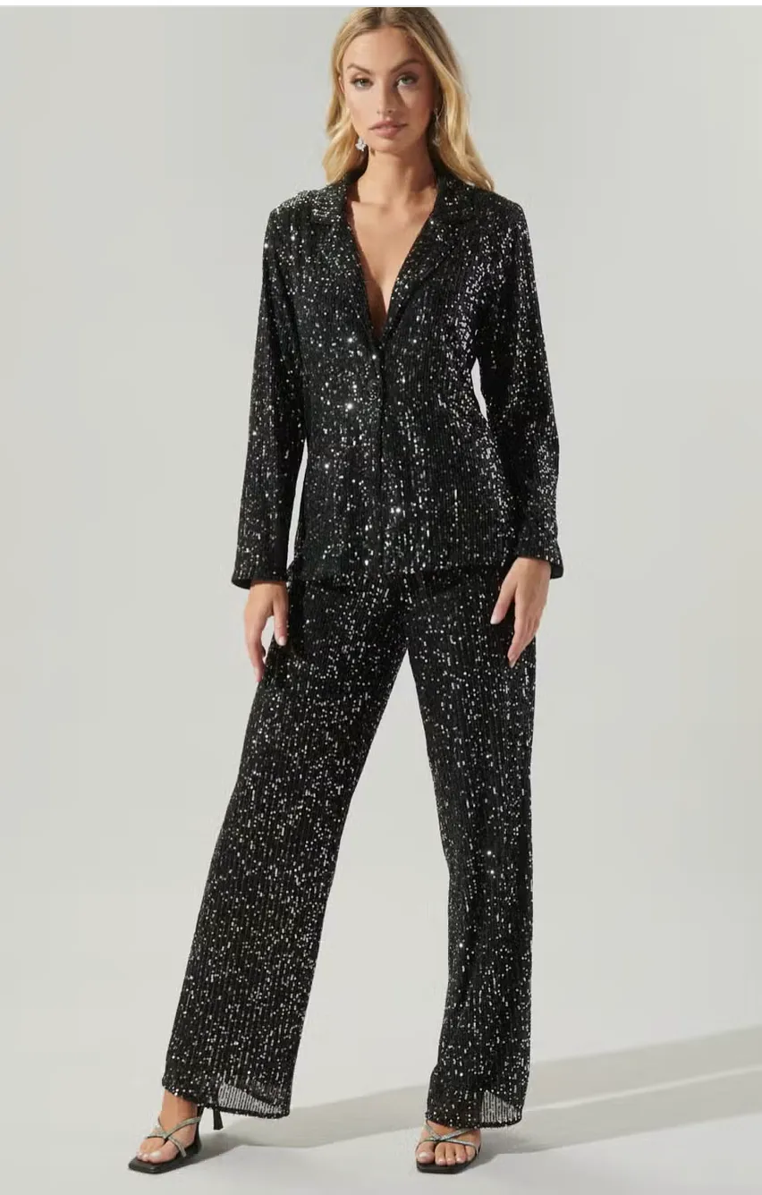 Friday Nights Sequin Tailored Blazer