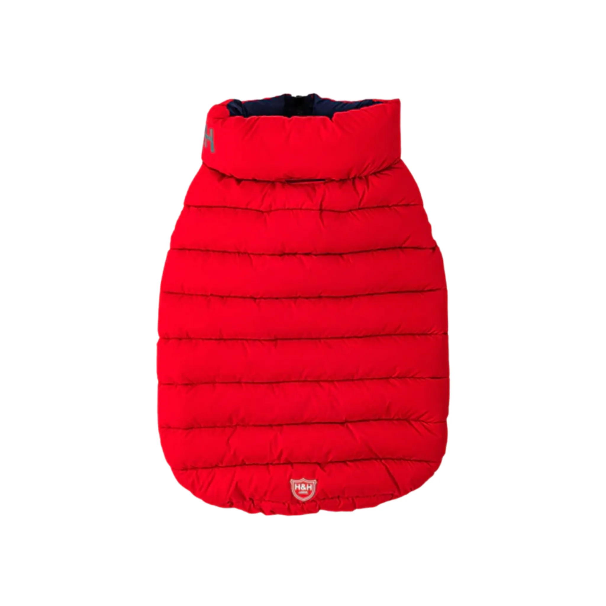 Hugo & Hudson Dog Puffer Jacket Reversible Red & Navy