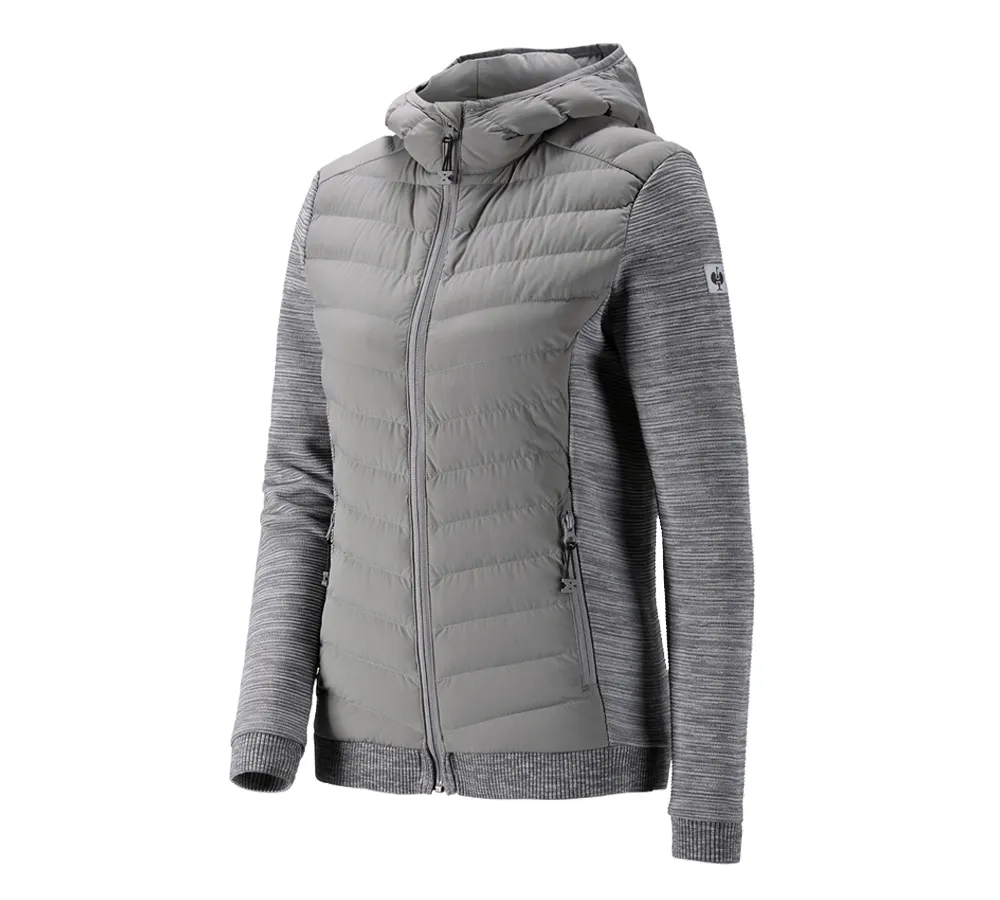 Hybrid hooded knitted jacket e.s.motion ten,ladies