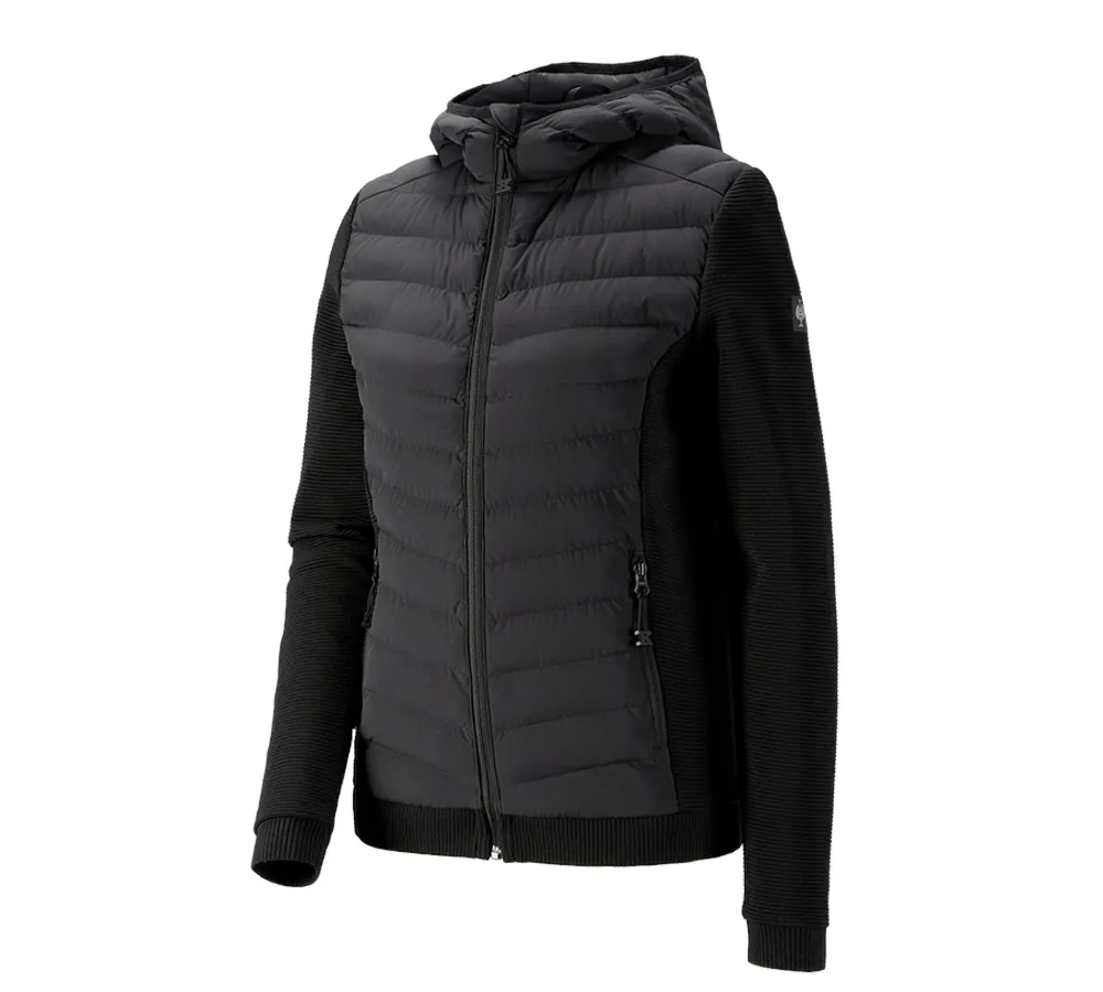 Hybrid hooded knitted jacket e.s.motion ten,ladies