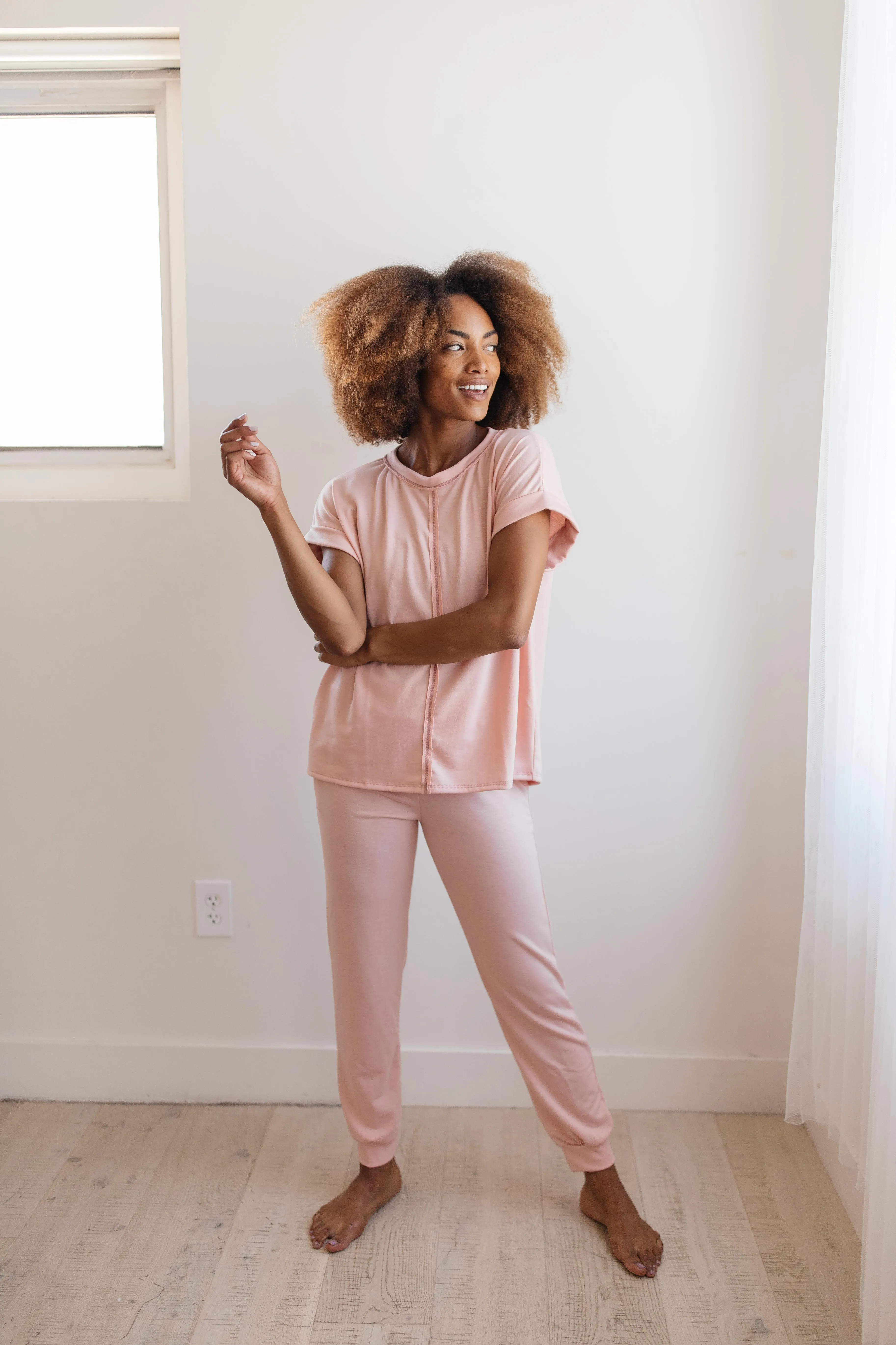 Luxurious Loungewear Top In Blush