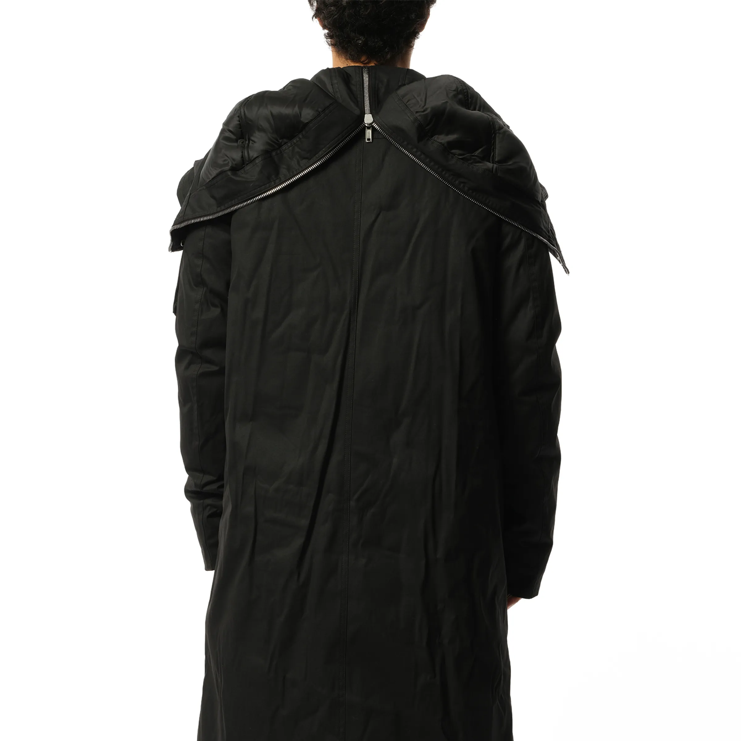 Megaparka Woven Coat in Black