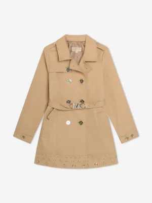 Michael Kors Girls Trench Coat in Brown