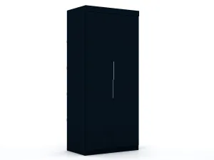 Mulberry 2.0 Sectional Modern Armoire Wardrobe Closet with 2 Drawers in Tatiana Midnight Blue