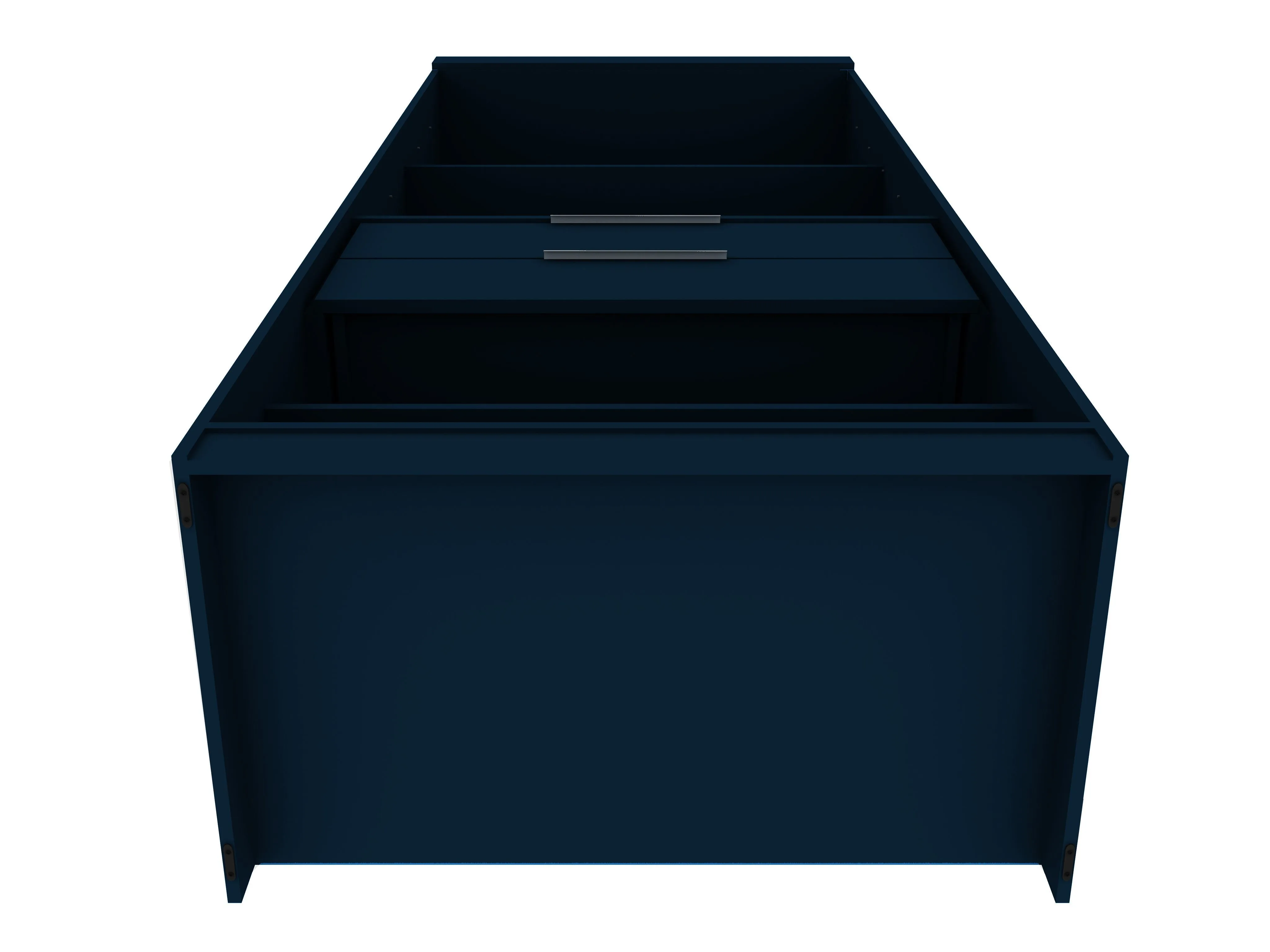 Mulberry 2.0 Sectional Modern Armoire Wardrobe Closet with 2 Drawers in Tatiana Midnight Blue