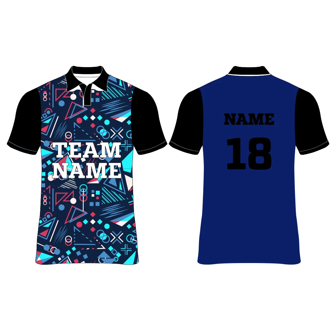 NEXT PRINT All Over Printed Customized Sublimation T-Shirt Unisex Sports Jersey Player Name & Number, Team Name.NP00800110