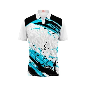 Next Print Customized Polo Neck White Jersey NPTS63