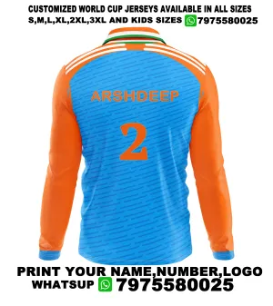 Nextprint Arshdeep Printed India Cricket 2024 World Cup Jersey Full Sleeve