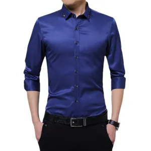 Nsqured Silky Formal Men's Business Shirt