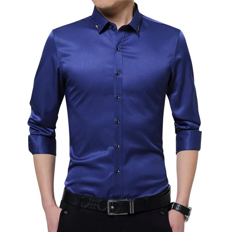 Nsqured Silky Formal Men's Business Shirt