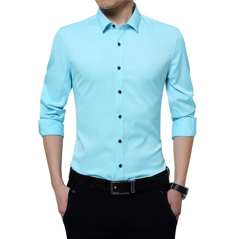 Nsqured Silky Formal Men's Business Shirt