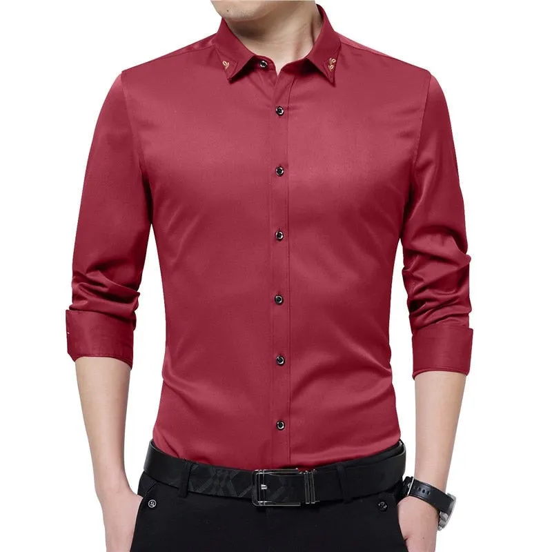 Nsqured Silky Formal Men's Business Shirt