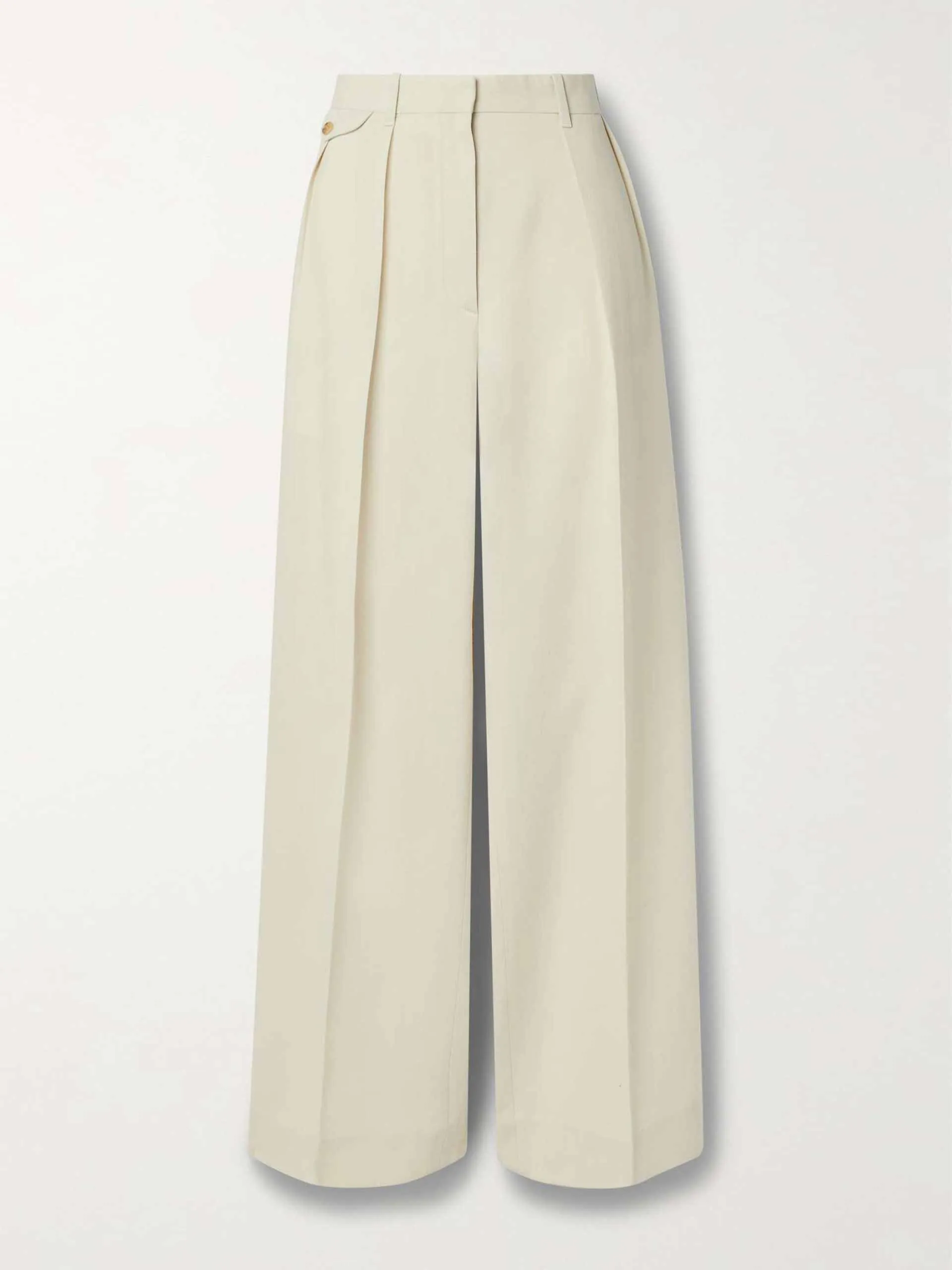 Off-white pleated trousers