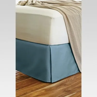 Open Box - White Wrinkle-Resistant Cotton Bed Skirt (Queen) - Threshold