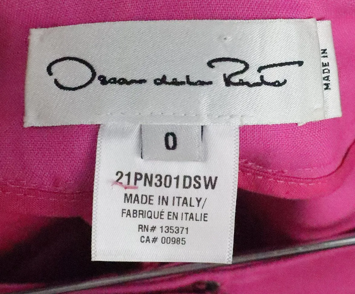 Oscar De La Renta Fuchsia Pants sz 0