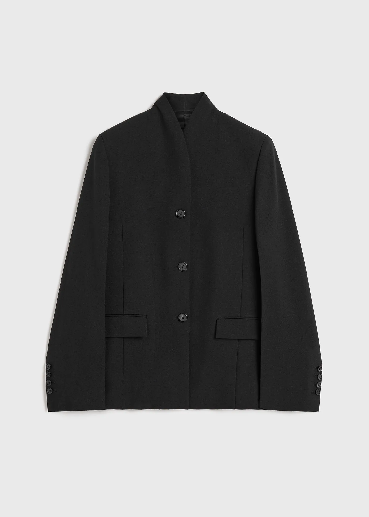 Overlay suit jacket black