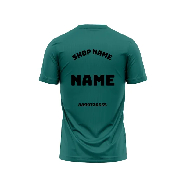 Plain Roundneck Ramagreen Tshirt With Your Shop Name with Mobile Number.