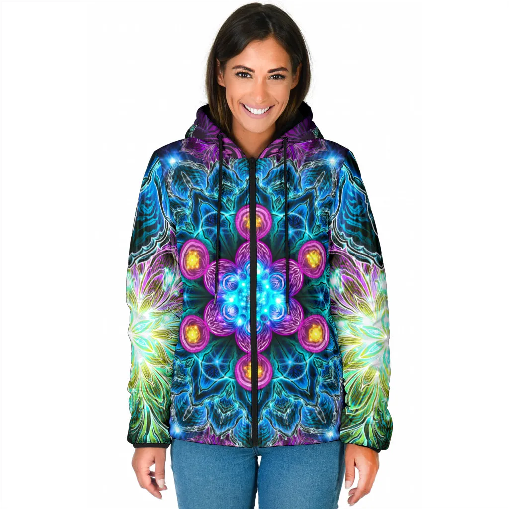 PLATONIC COSMOS | WOMENS WINTER HOODIE JACKET | YANTRART