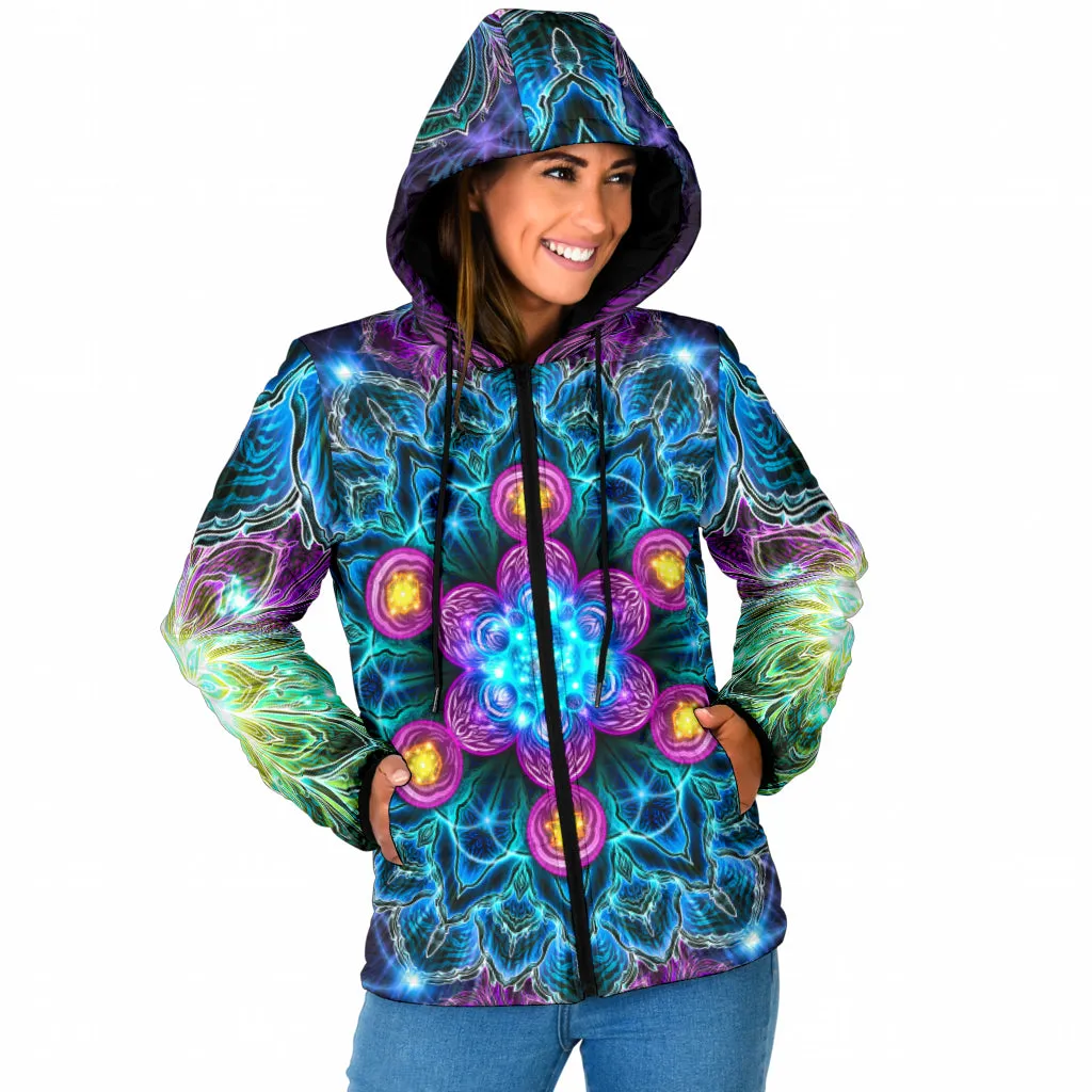 PLATONIC COSMOS | WOMENS WINTER HOODIE JACKET | YANTRART