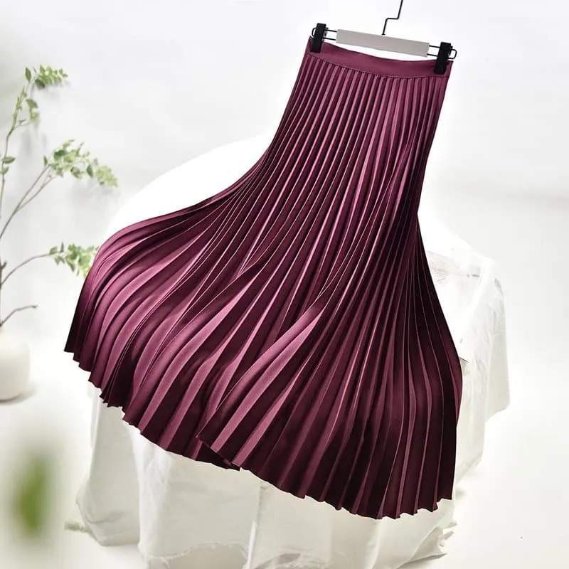 Pleated Skirt with Chiffon Liner