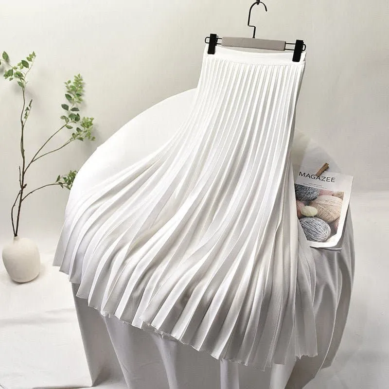 Pleated Skirt with Chiffon Liner