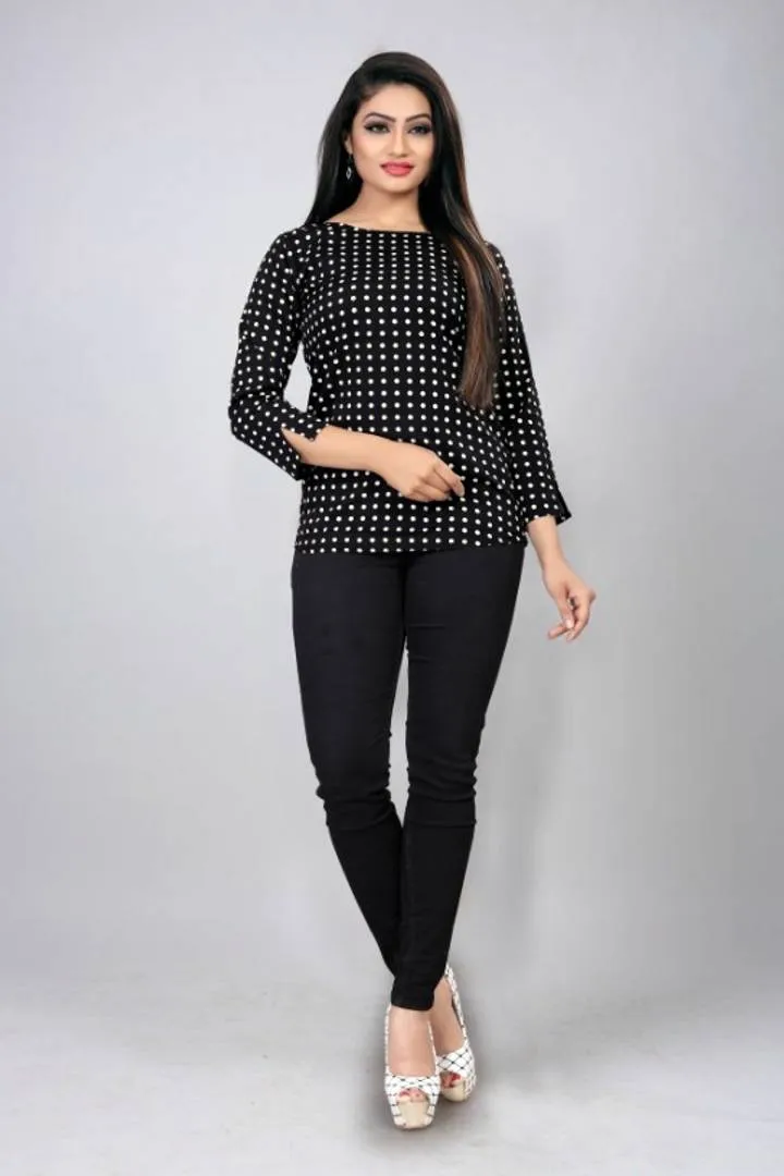 Polka Dot Printed Blouse Top