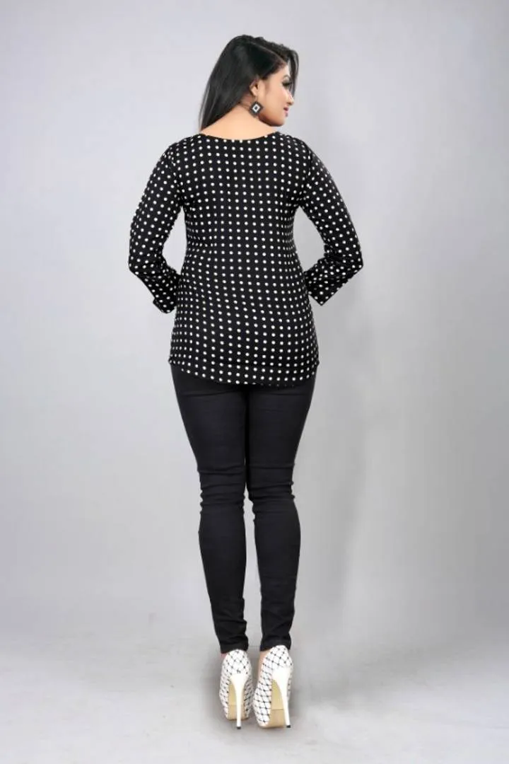 Polka Dot Printed Blouse Top