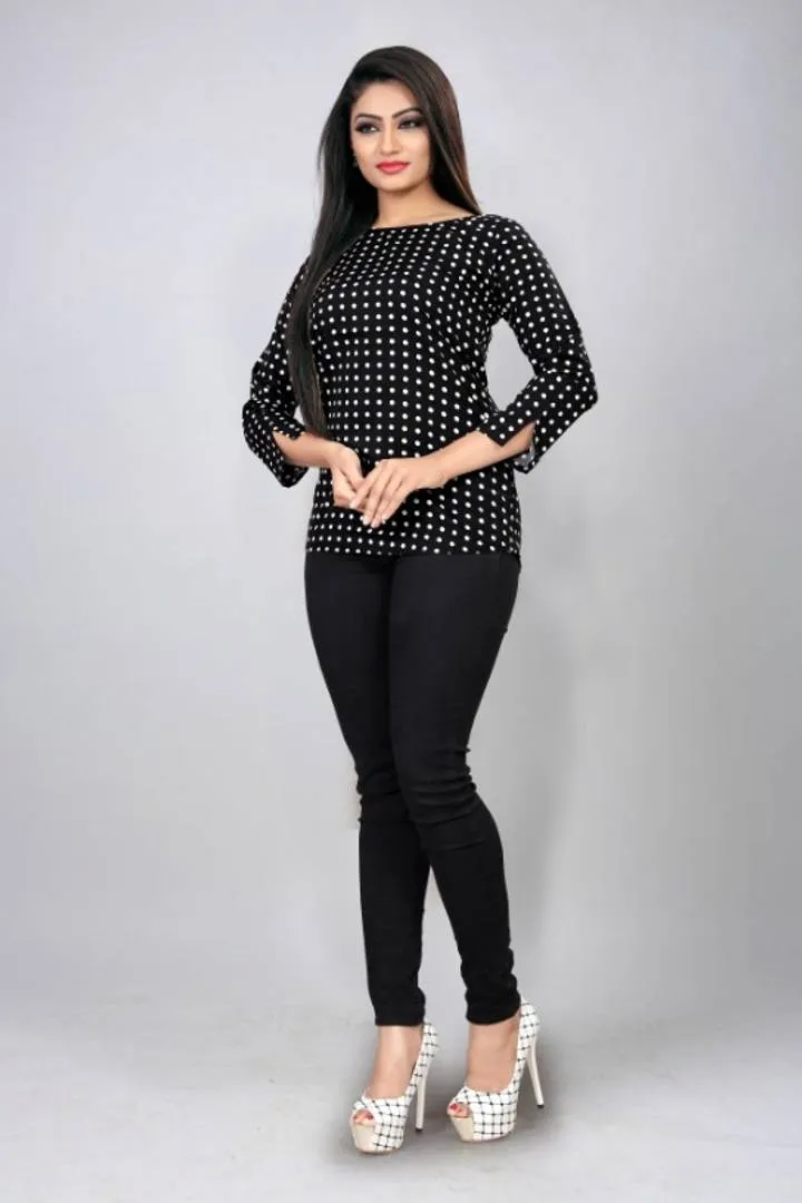 Polka Dot Printed Blouse Top