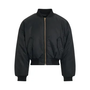 Puff Bomber Jacket in Black