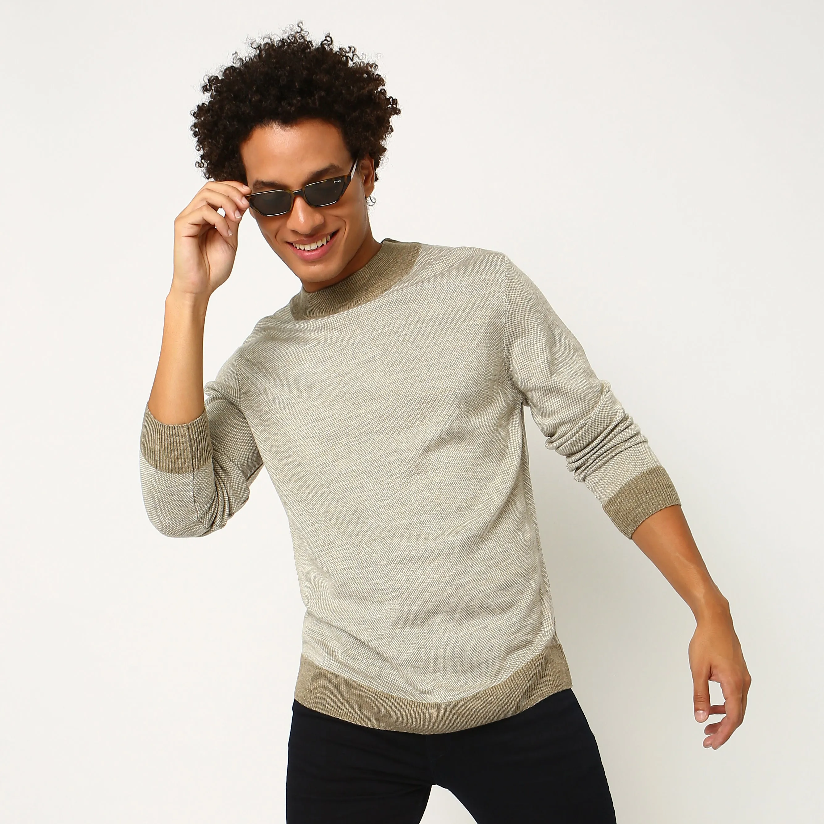 Regular Fit Solid Sweaters