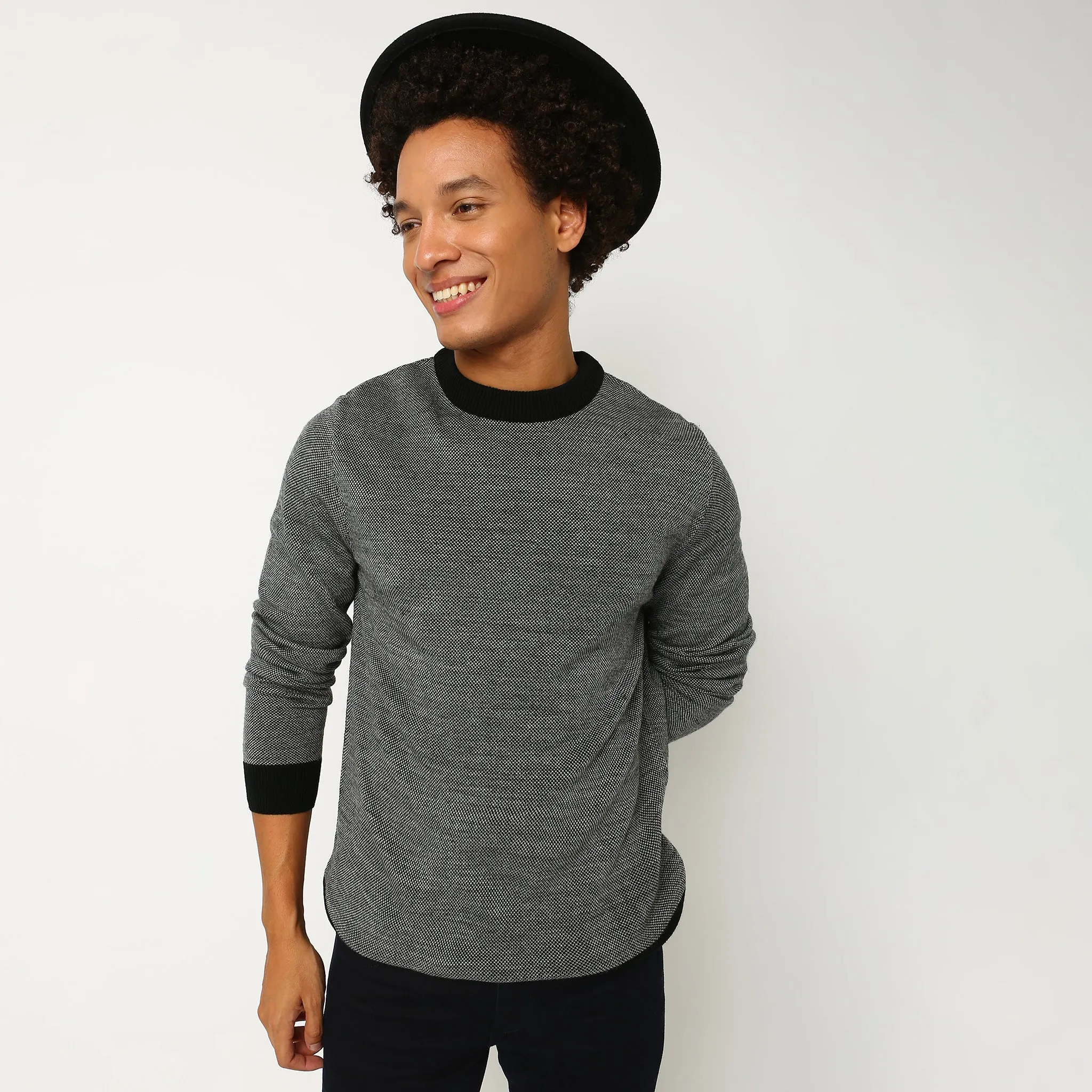 Regular Fit Solid Sweaters