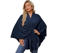 RITZY Front Closure Luxurious Winter Poncho Sweater