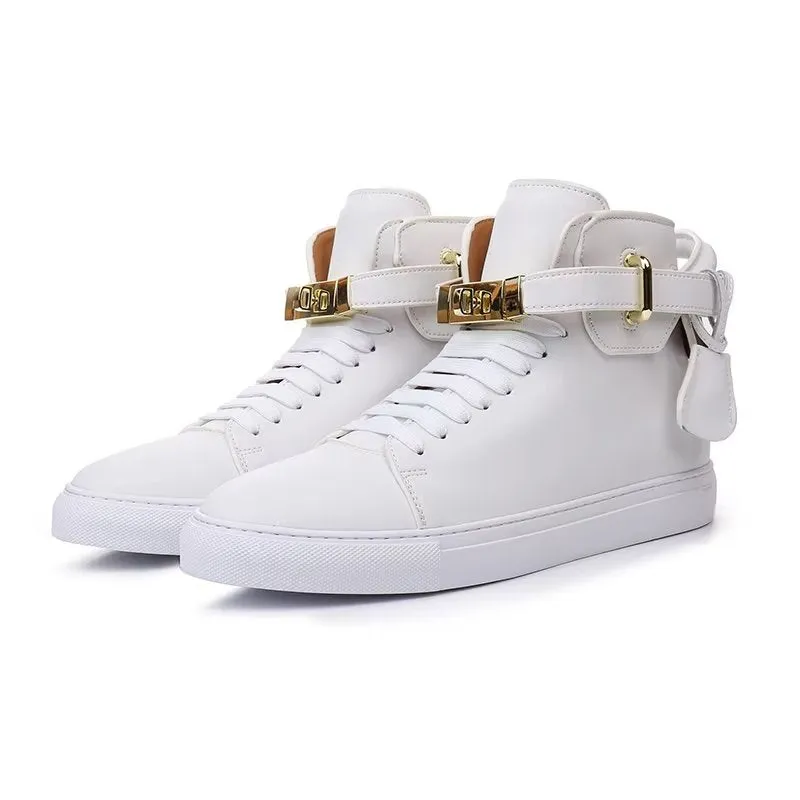 SilkLuxe Metallic Elegance High Tops