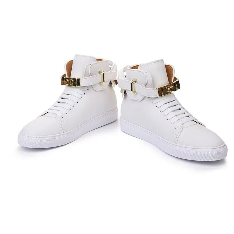 SilkLuxe Metallic Elegance High Tops