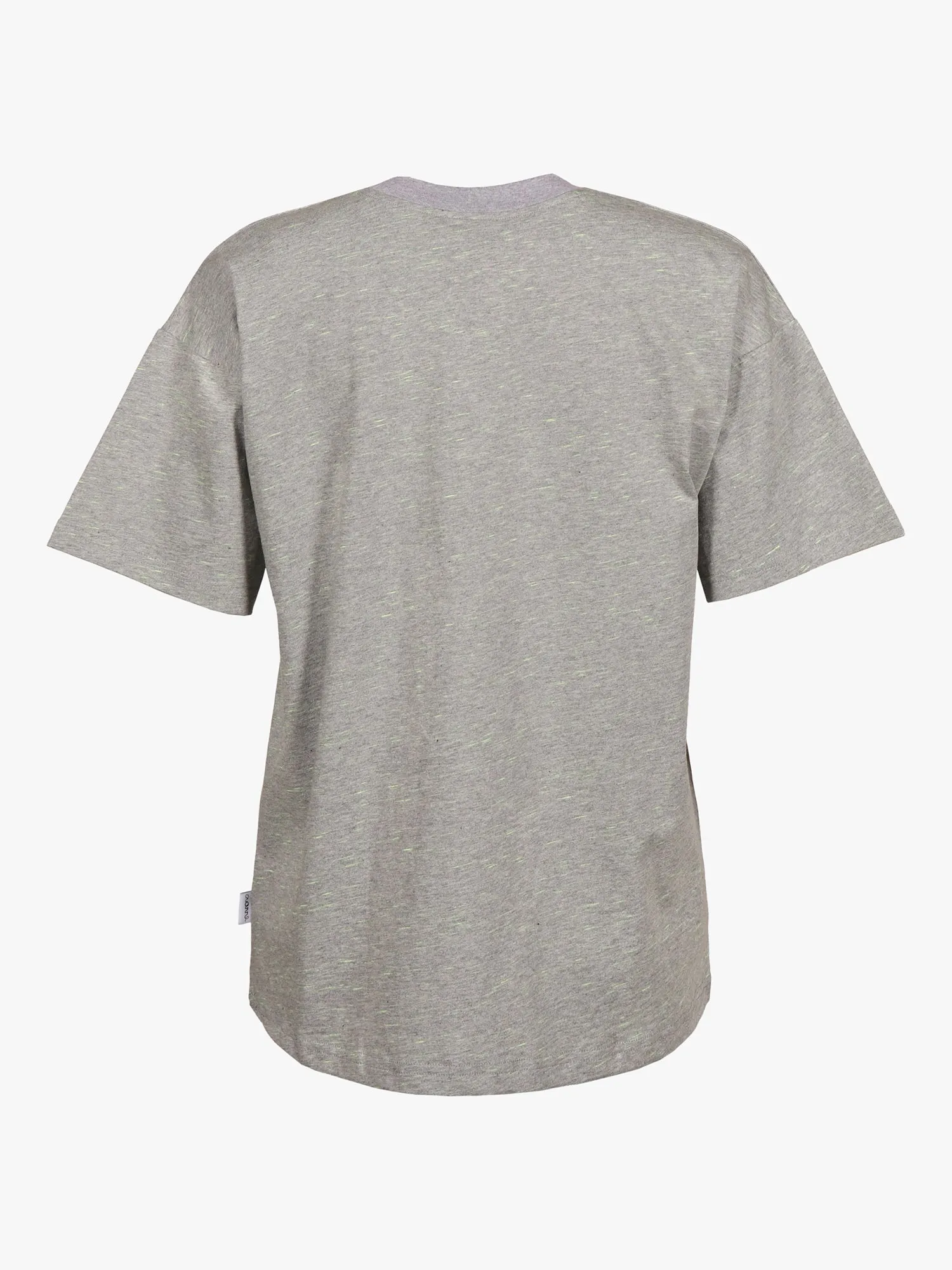 Tara T-Shirt Melange Grey/Lime