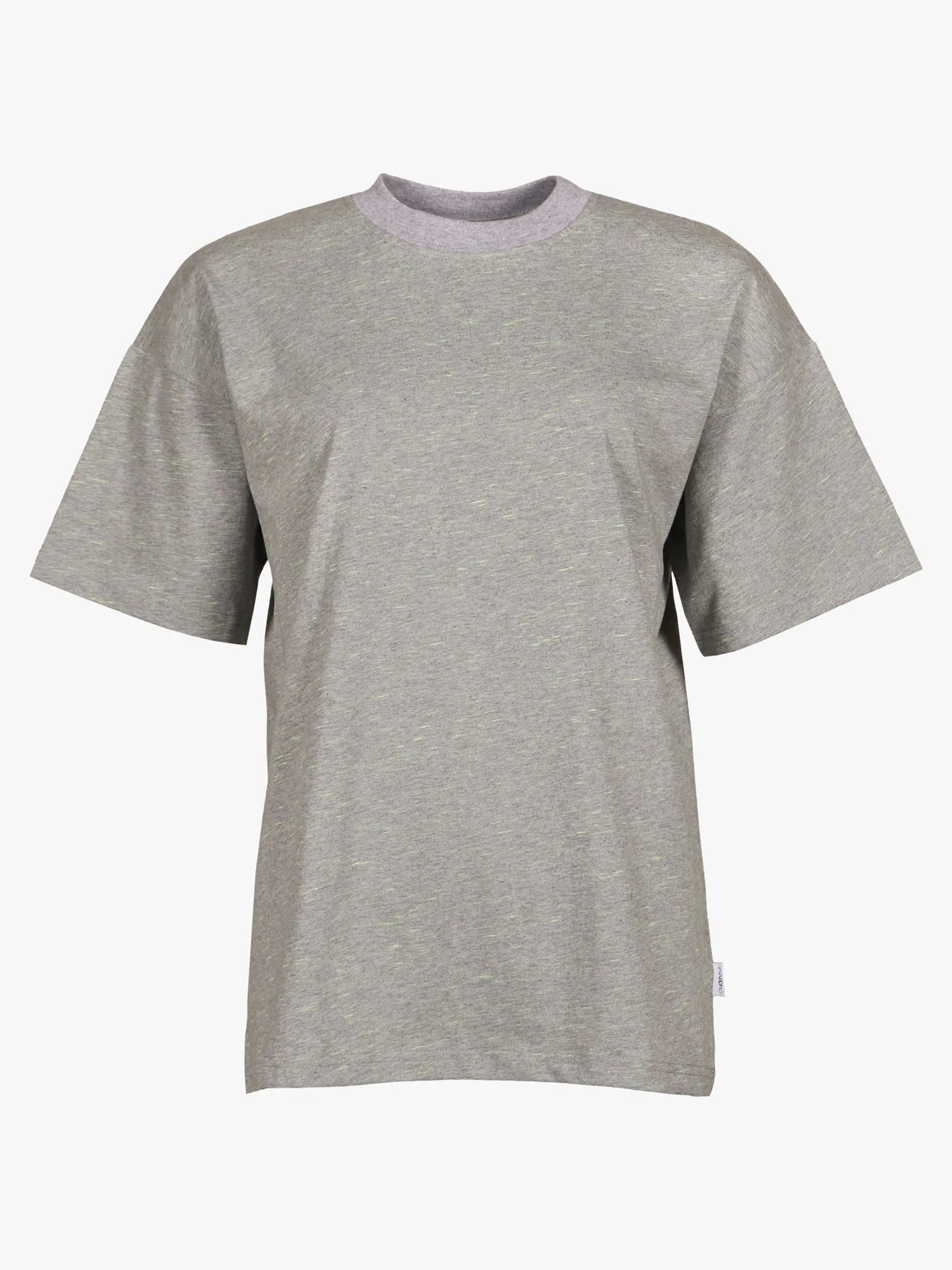 Tara T-Shirt Melange Grey/Lime