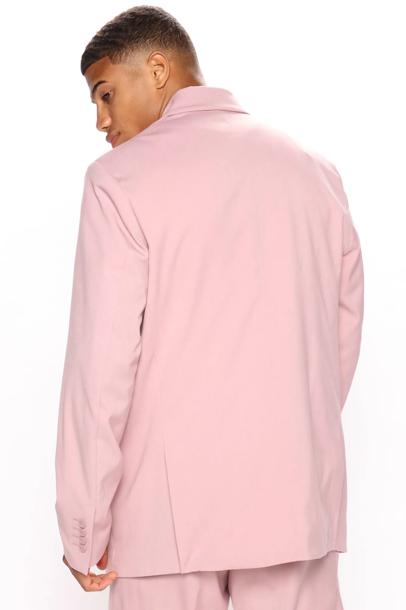 The Modern Stretch Double Breasted Suit Jacket - Mauve