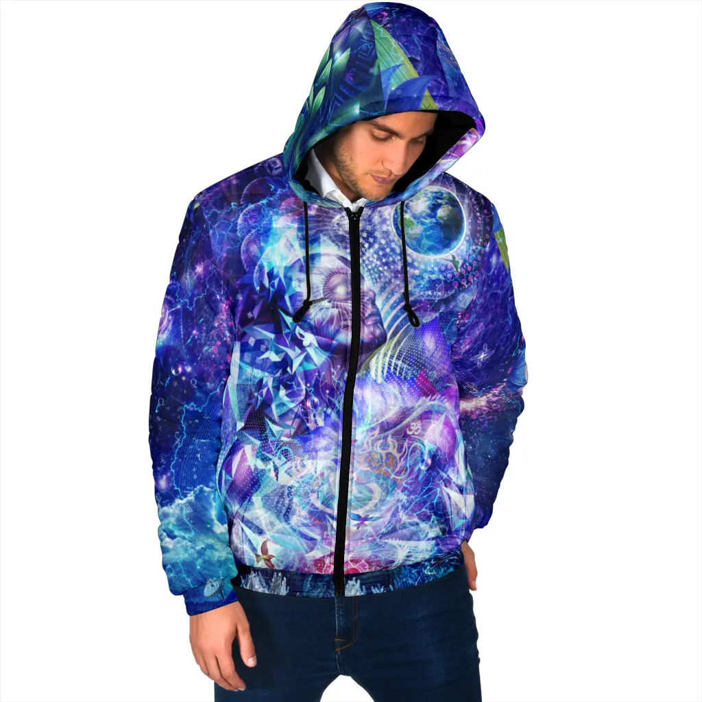 Transcension Mens Padded Hooded Jacket | Cameron Gray